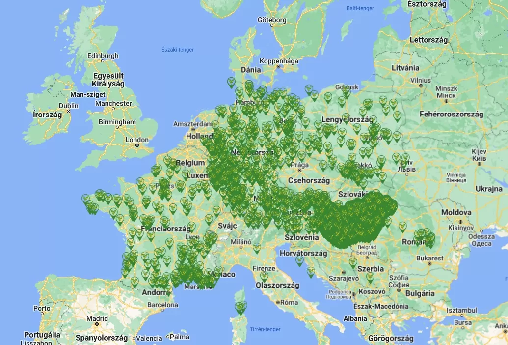 Vadalarm map